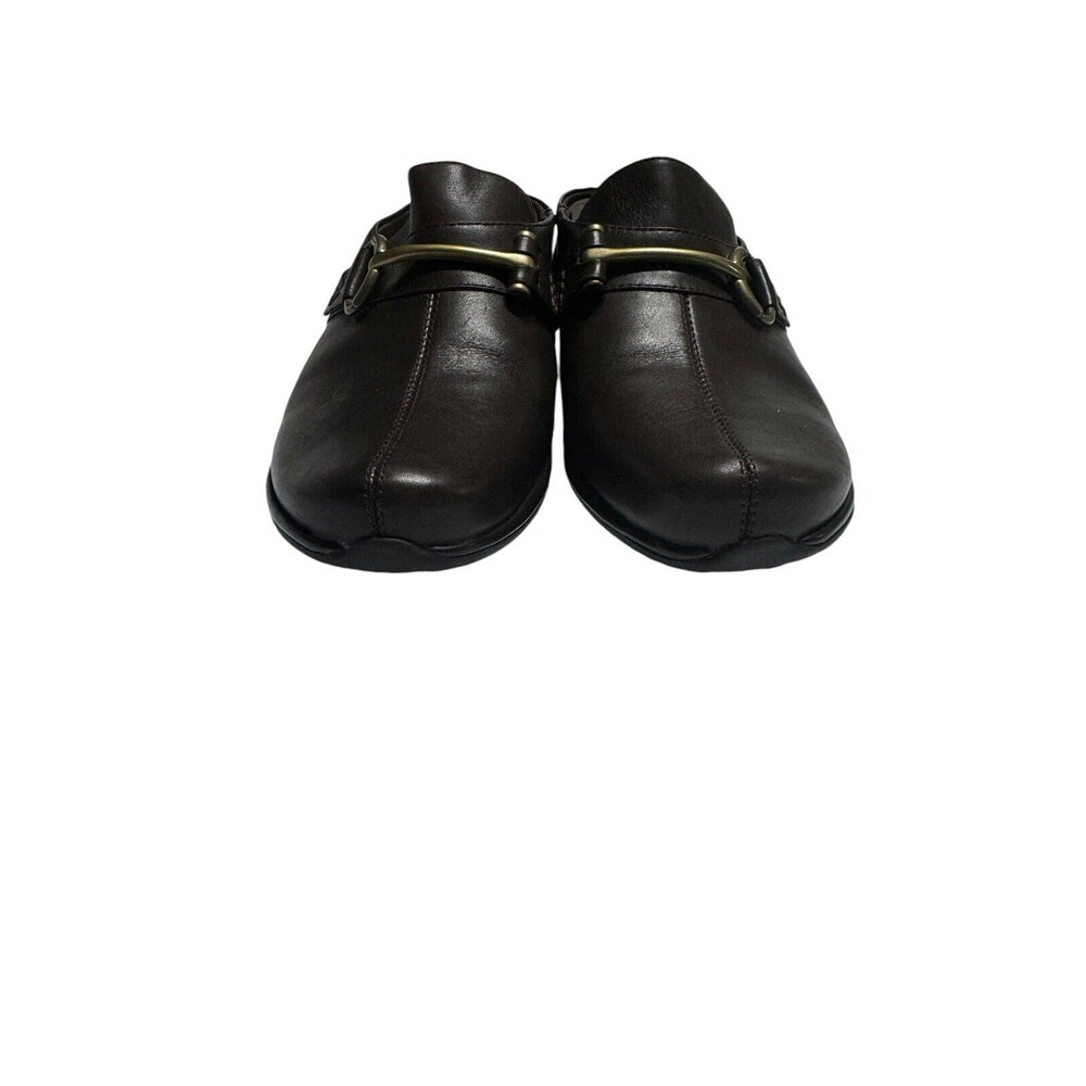 ROCKPORT  womens brown leather‎ slides clogs SHOES SIZE 8M EUC